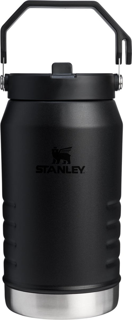 Stanley Flip Straw 2.0 Wasserflasche mit Strohhalm 1,9 l – 20 Stunden kalt – 4 Tage kalt mit Eis – Trinkflasche aus Edelstahl – BPA-frei – auslaufsicher – spülmaschinenfest – Schwarz