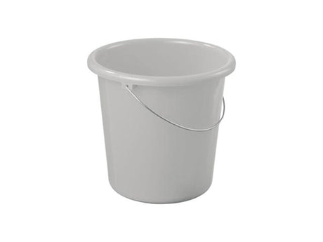 Sunware Basic Eimer 10 Liter Silber Durchmesser 28x25,8cm Kunststoff