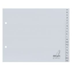 Tabs Kangaro PP 120g m2 18x21 22,5cm grau 20-teilig A-Z 2-Loch bedruckt