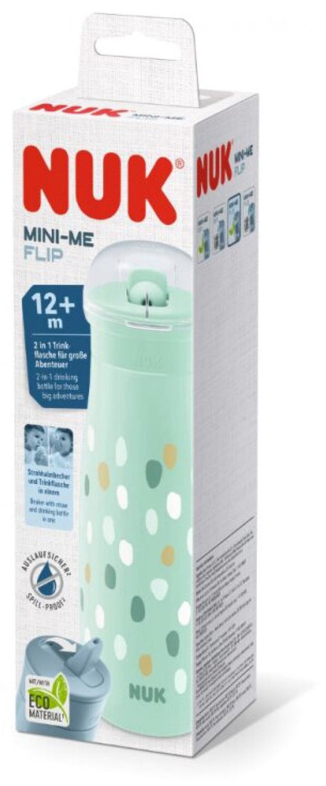 Nuk – Fütterung – Mini-Me-Flip-Flasche – Öko – 450 ml – 12 Monate+ – Punkte.