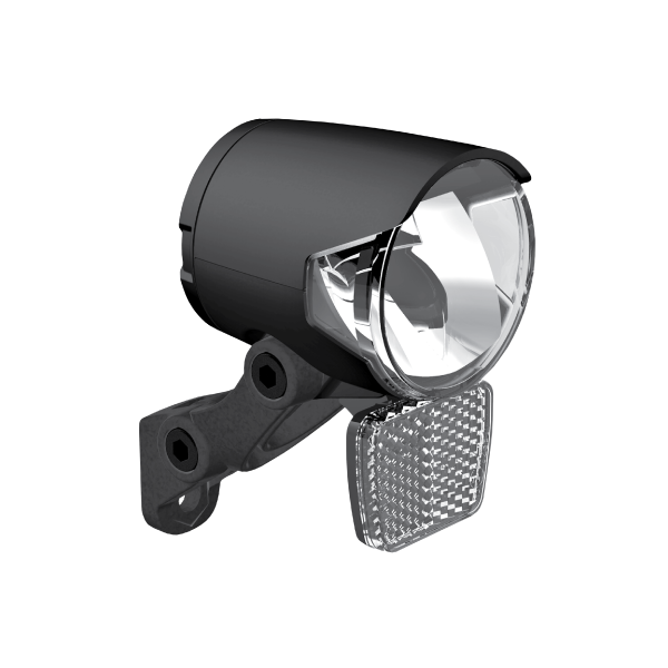Scheinwerfer HRMANS H -Black MR4 Dynamo - auf Funktion - mit Halter - 100 120 Lumen