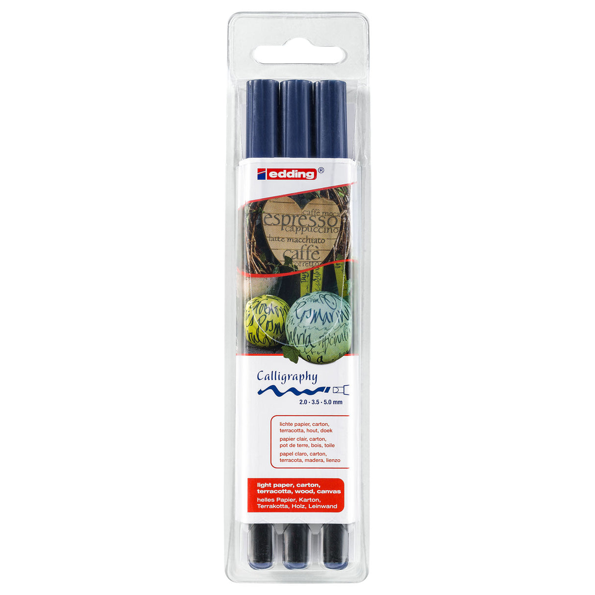 Edding 1255 • Kalligrafiestift sortiert 3tlg. Stahlblau