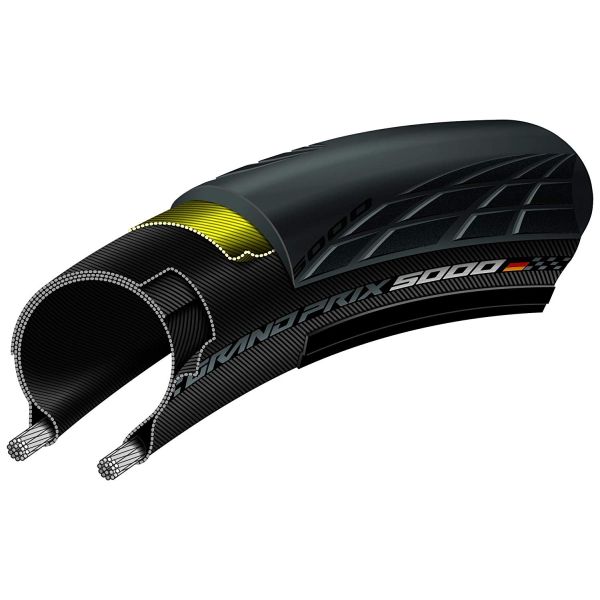 Continental Grand Prix 5000 Klappband, Rennrad, 28-622, Schwarz