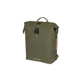 Basil Soho NordlichT Fahrrad Rucksack - Grün moderne Fahrradbeutel mit integrierter LED -Beleuchtung für Frauen und Männer #basil #fietsrugpak #GrosGroen
