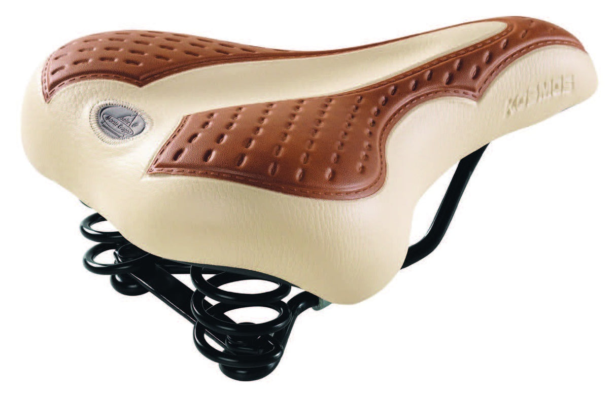 Selle MonteGrappa Saddle Cosmos med Suspension Cream Brown på kortet