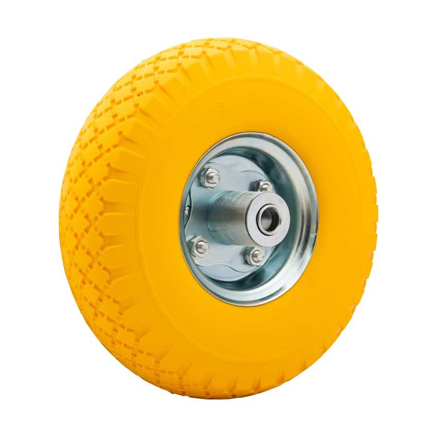 SR Bolderkar Wheel Massive gelbe Anti -Lek 300x4 260x85 Chrome Relg