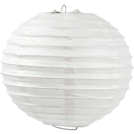 Creativ Company Reispapierlampe, rund, D 20 cm, weiß, 1 Stück