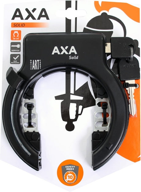 Axa Solid Plus Black Art2 Ring Lock 150 mm Fahrrad Fahrrad