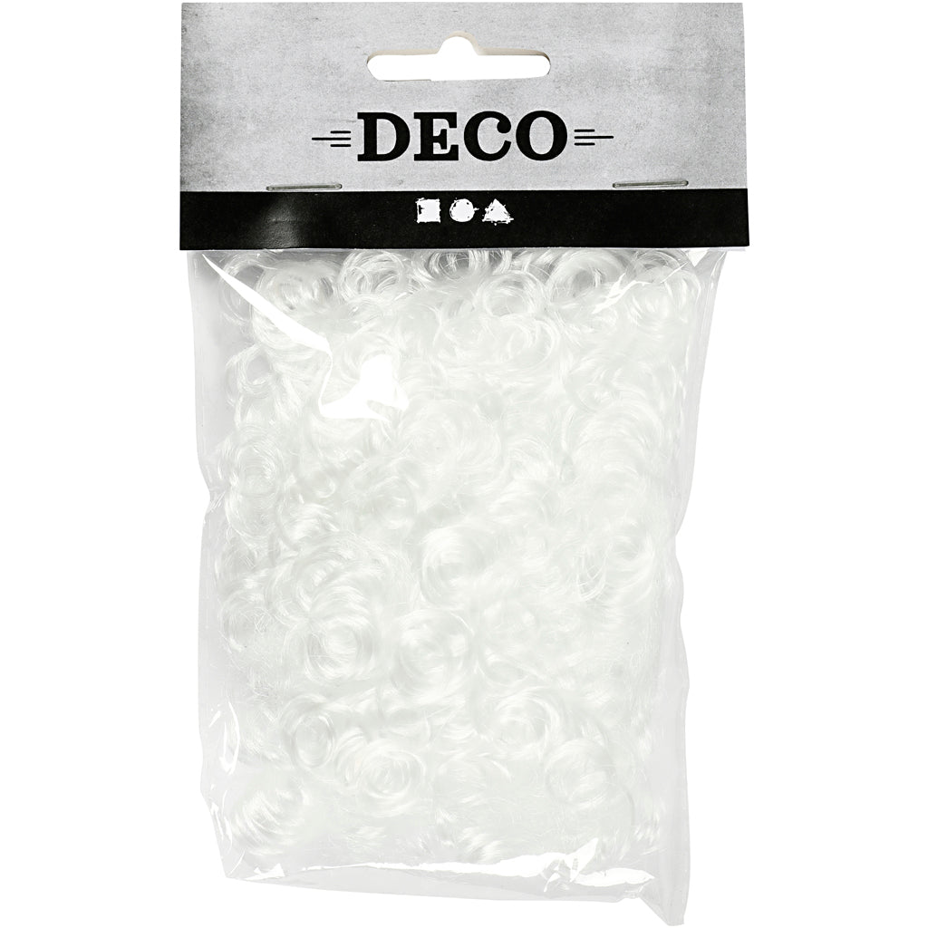 Creativ Company lockiges Haar, weiß, 15 gr 1 Box