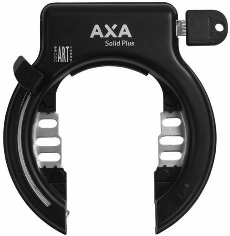 Axa Solid Ringslot High -Quality -Rahmenschlitz, extra breites Öffnen, Kunst 2 Sterne, schwarz 58 mm