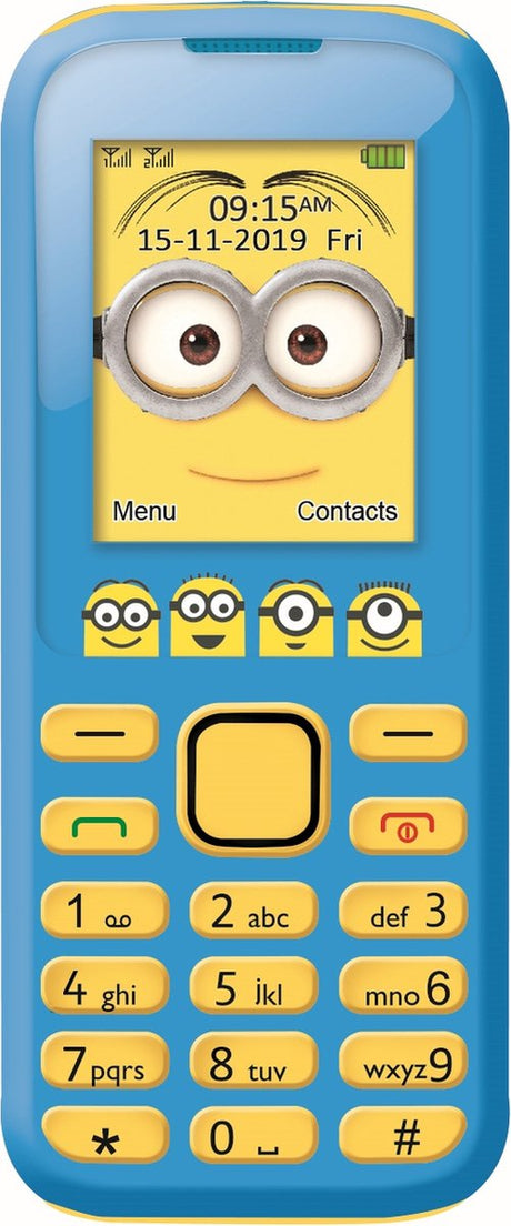 Lexibook Universal Terrible Me Minions 2G-Handy, Dual-SIM-Karte, Kamera, wiederaufladbarer Akku, Gelb Blau, GSM20DEs