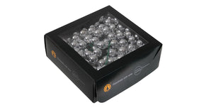 W b. 144 glassballs wire silver shiny 20 mm