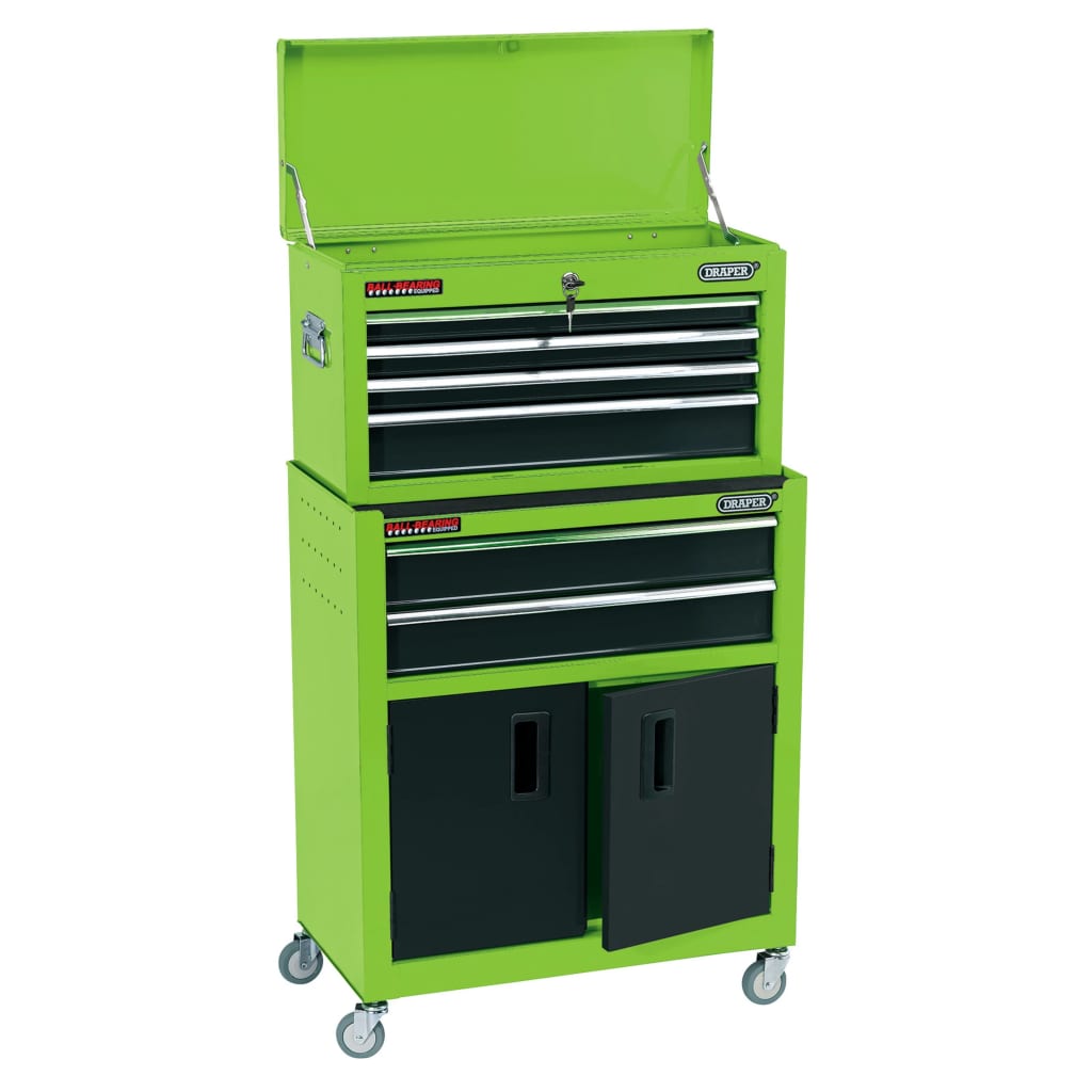 Draper Tools Draper Tools Roller med Toolbox 61.6x33x99.8 cm grönt