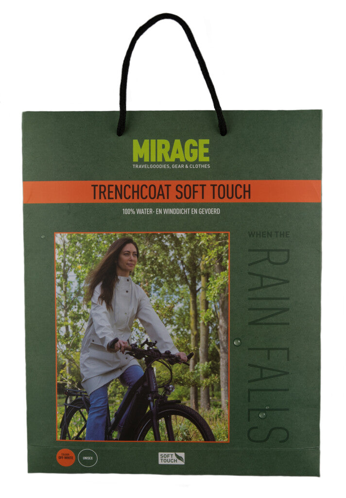 Mirage Regenjas Rainfall Trenchcoat maat M gemaakt van polyester soft touch olive green