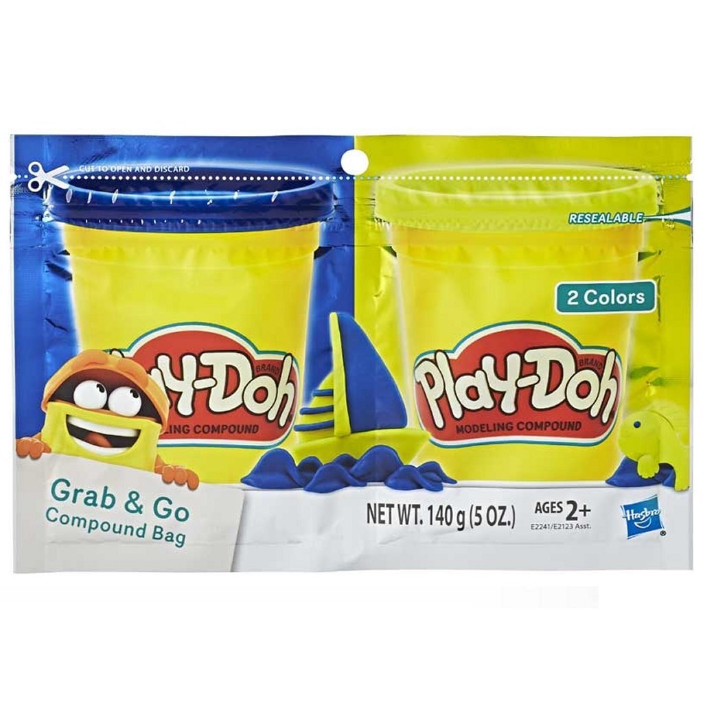 Play-Doh Grab and Go Bolsa compuesta + 2 colores de arcilla