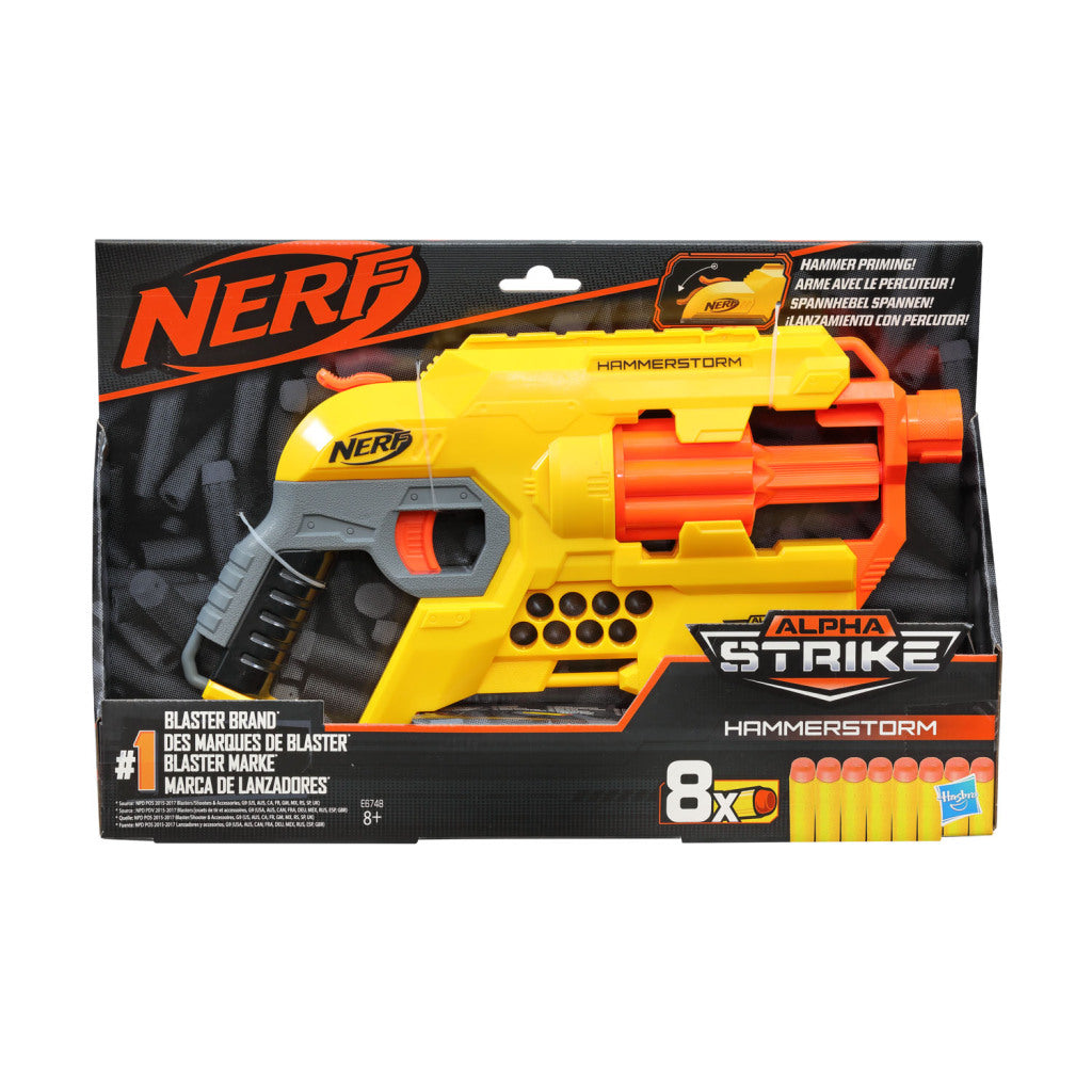 Nerf alpha strejk hammerstorm blaster + 8 dart