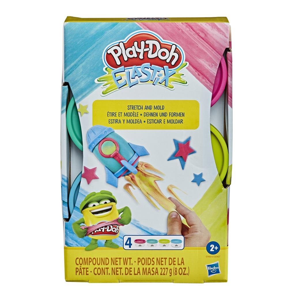 Play-Doh Elastix Clay 4 Gläser