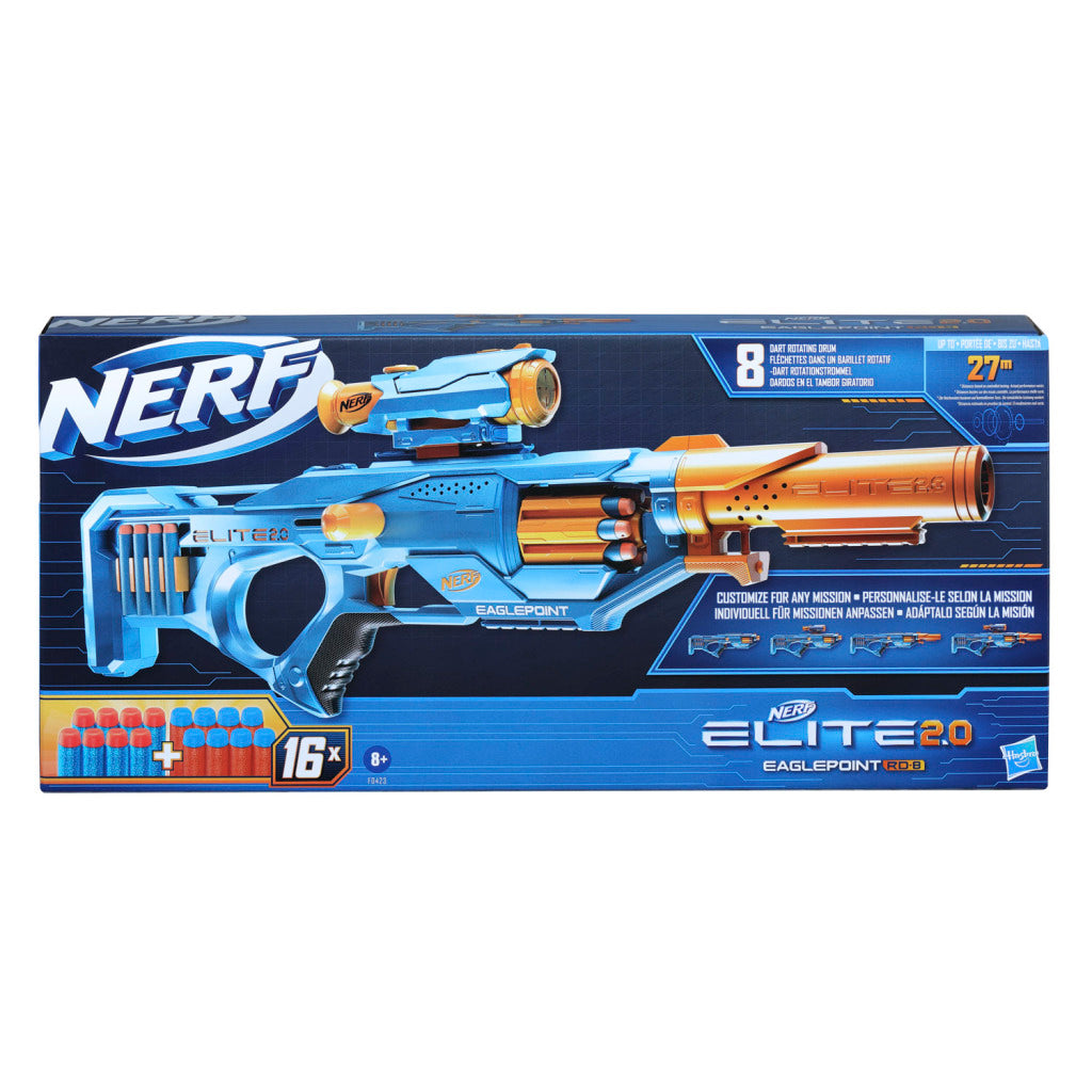 Nerf Elite 2.0 EaglePoint Rd8 Blaster + 16 fléchettes