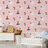 Noordwand Noordwand Wallpaper @ Home Rainbow Minnie Pink