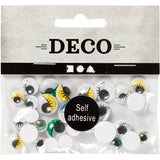 Creativ Company Kulleraugen, selbstklebend, D 8-12 mm, 30 div. 1 Box
