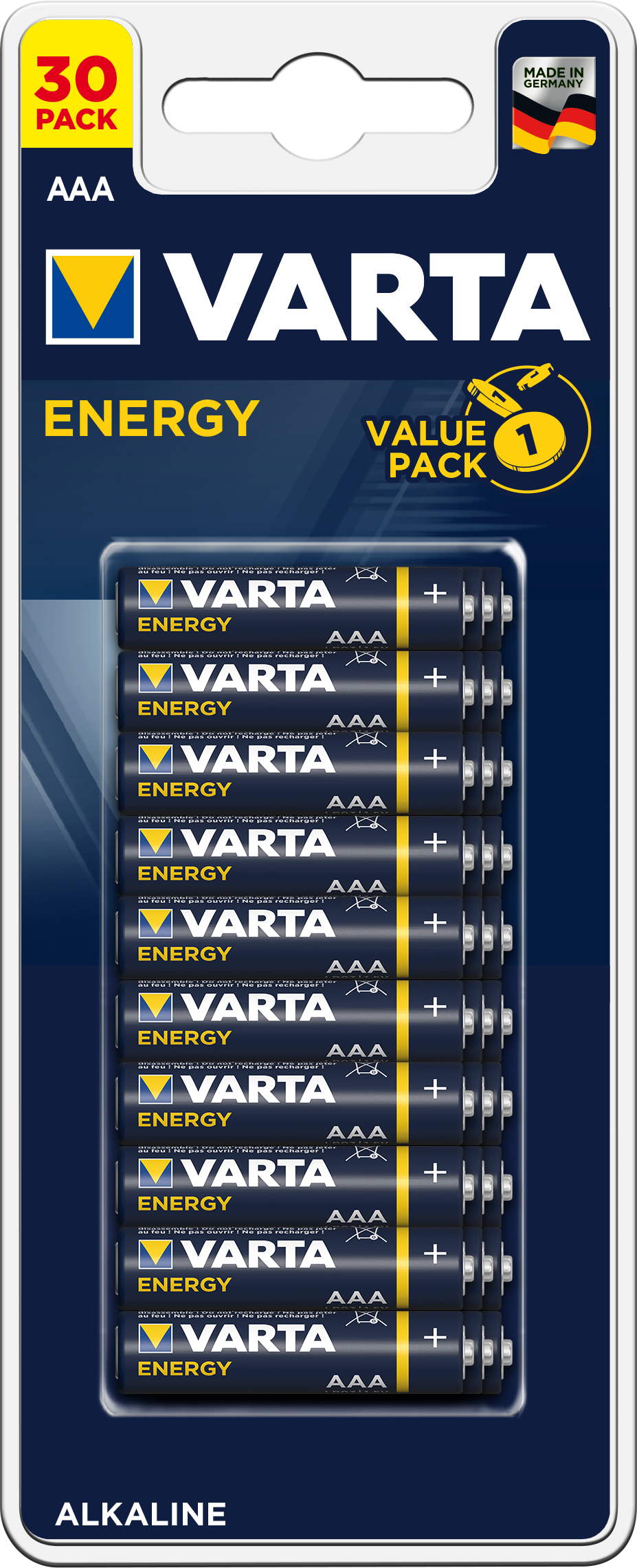 Batterien Energie AAA Varta 30 Stück