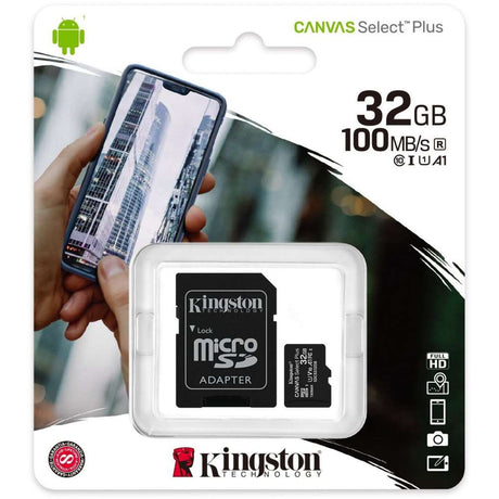 Kingston SDCS2 32GB Canvas Select Plus, MicroSDHC inkl. SD-Adapter, 32 GB, 100–85 MB s, UHS-I U1