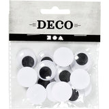 Creativ Company Kulleraugen, nicht selbstklebend, D 20 mm, 16 Stück, 1 Box