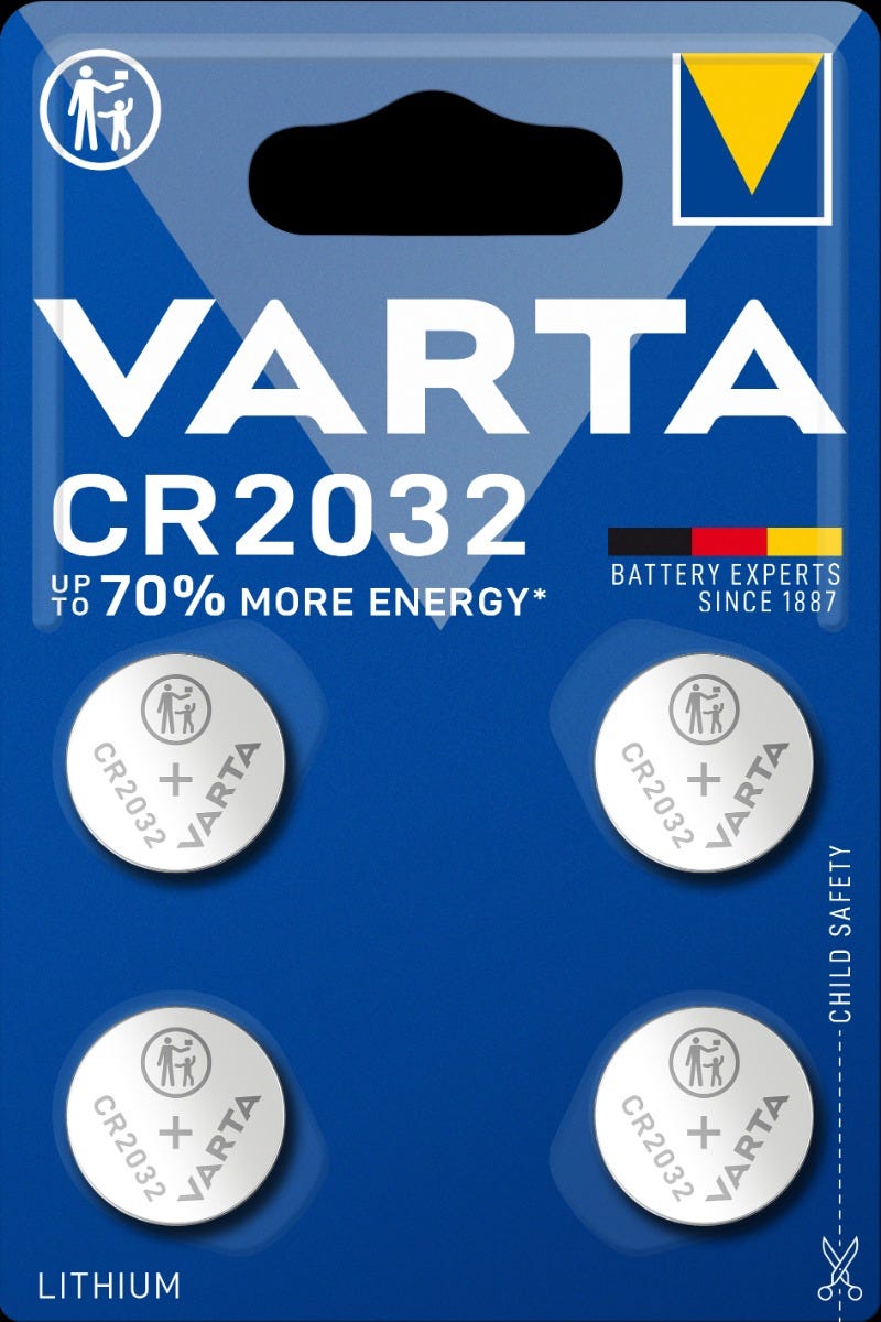 Varta Batterien Elektronik CR2032 4 Stück
