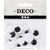Creativ Company Kulleraugen, nicht selbstklebend, D 12+14+20 mm, 18 div. 1 Box