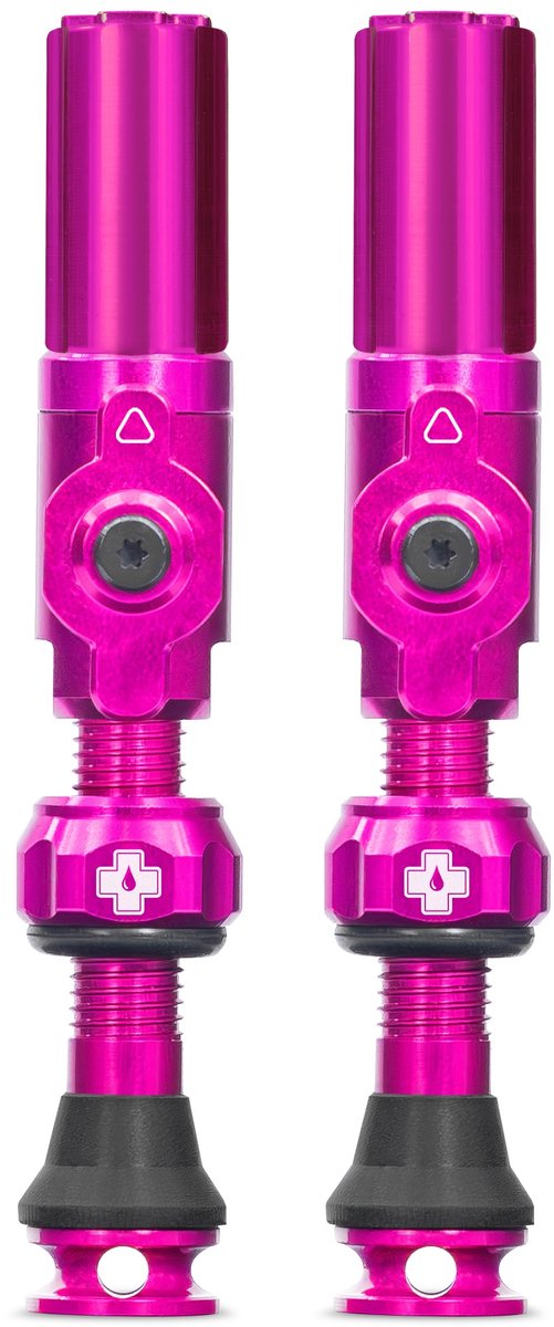 Muc--off muc-off tubeless ventiel big bore hybrid medium pink auto schräder ventiel 35mm