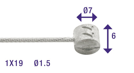 Elvedes Brake Binnenkables 2250mm rustfrit stål Ø1.5mm Weinmann