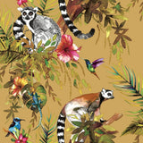 Niederländische Wandverkleidung Wallpaper Lemur Oker