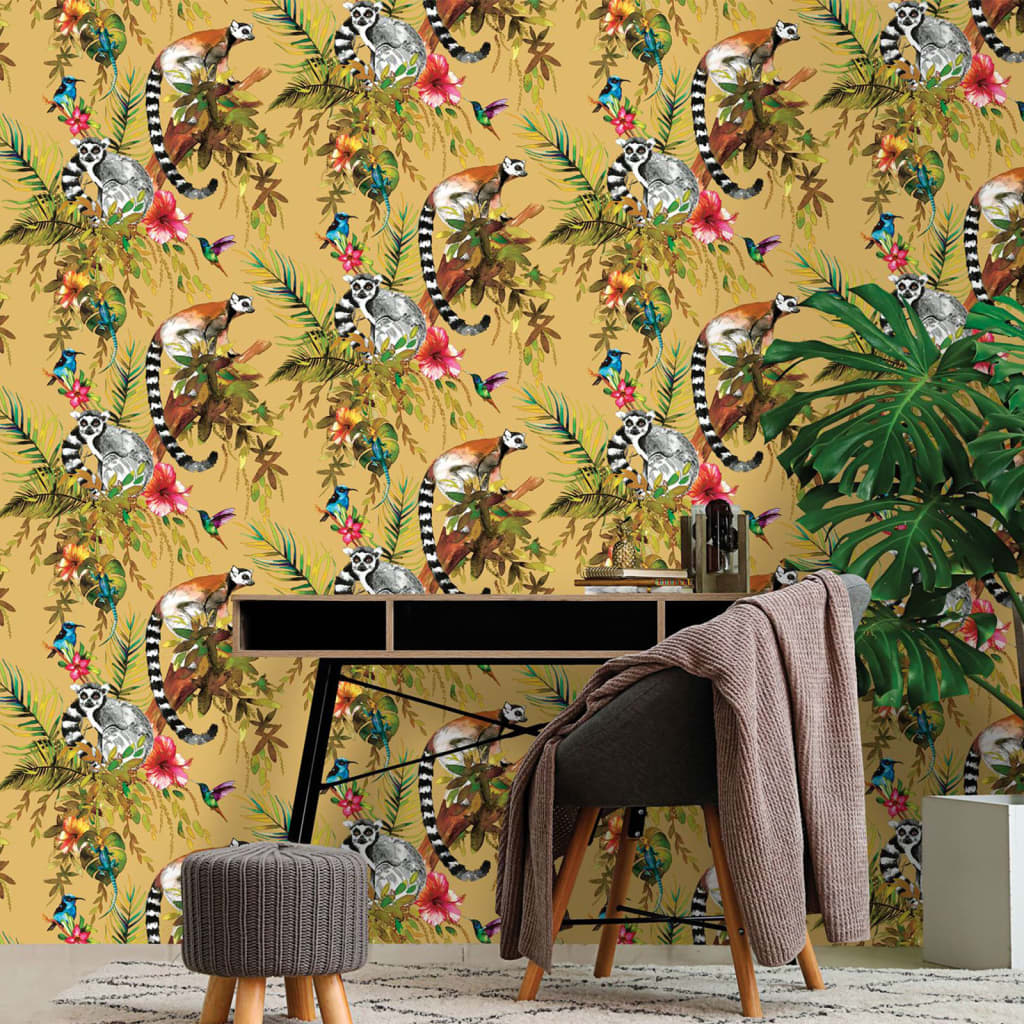 Hollandske Wallcoverings Dutch Wallcoverings tapet Lemur Oker