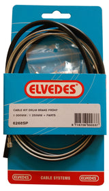 Elvedes Drum Brake Cable Kit 1000mm 1250mm Galvaniseret sort (på kort)