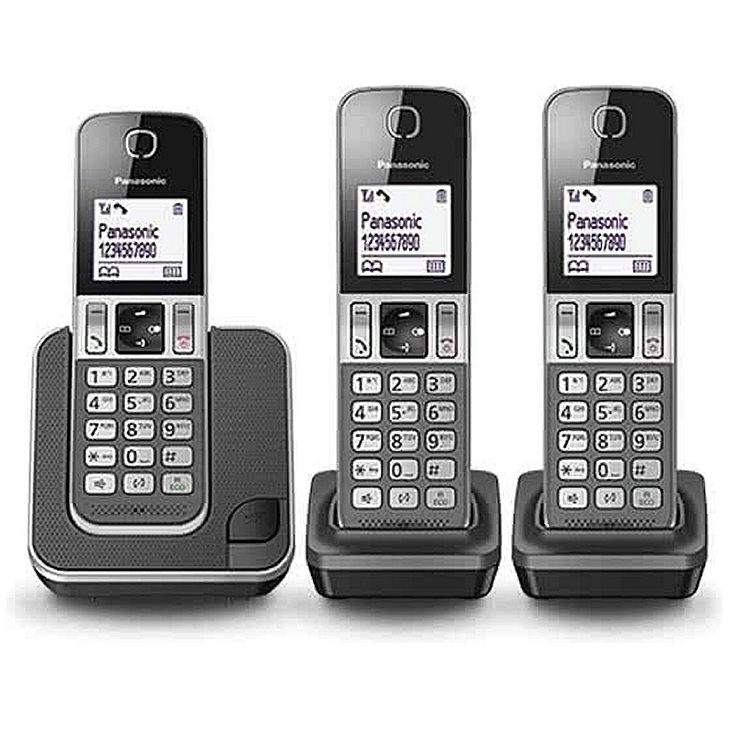 Panasonic kx-tgd313nlg Festnetztelefone 3 Stück schwarz silber