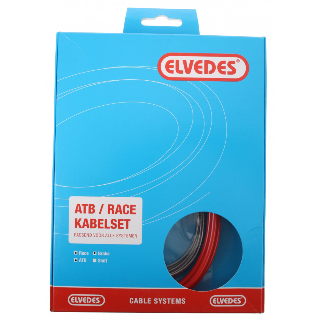 Kit de câble REM Elvedes ATB Race complète - Red (dans la boîte)