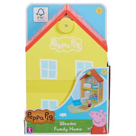 Peppa Pig – Puppenhaus aus Holz inklusive Peppa und Möbeln – Spielfigur
