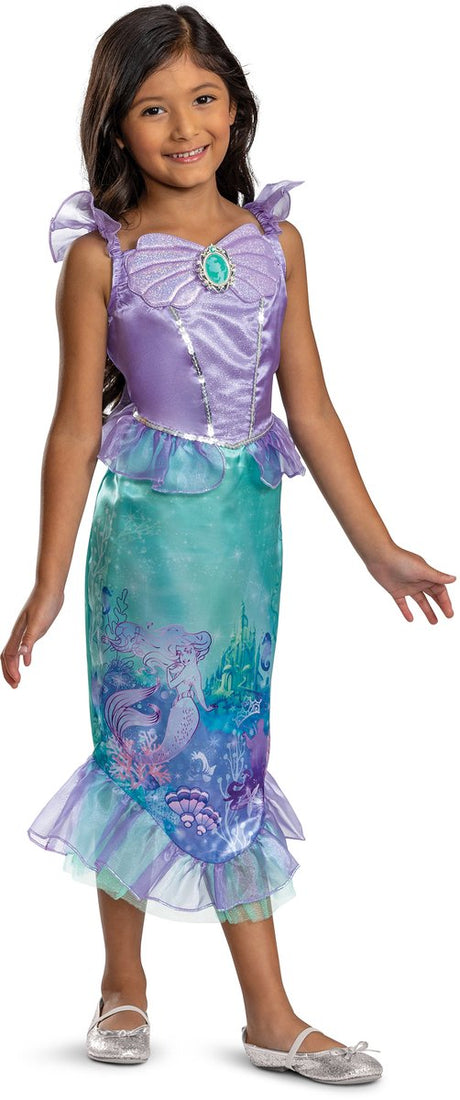 Verkleidung Disney Prinzessin Ariele Storybook klassisches Kinderkostüm M (7-8 Jahre)