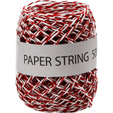 Creativ Company Papierkordel, Stärke 1 mm, rot weiß, 50 m 1 Rolle