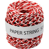 Creativ Company Papierkordel, Stärke 1 mm, rot weiß, 50 m 1 Rolle