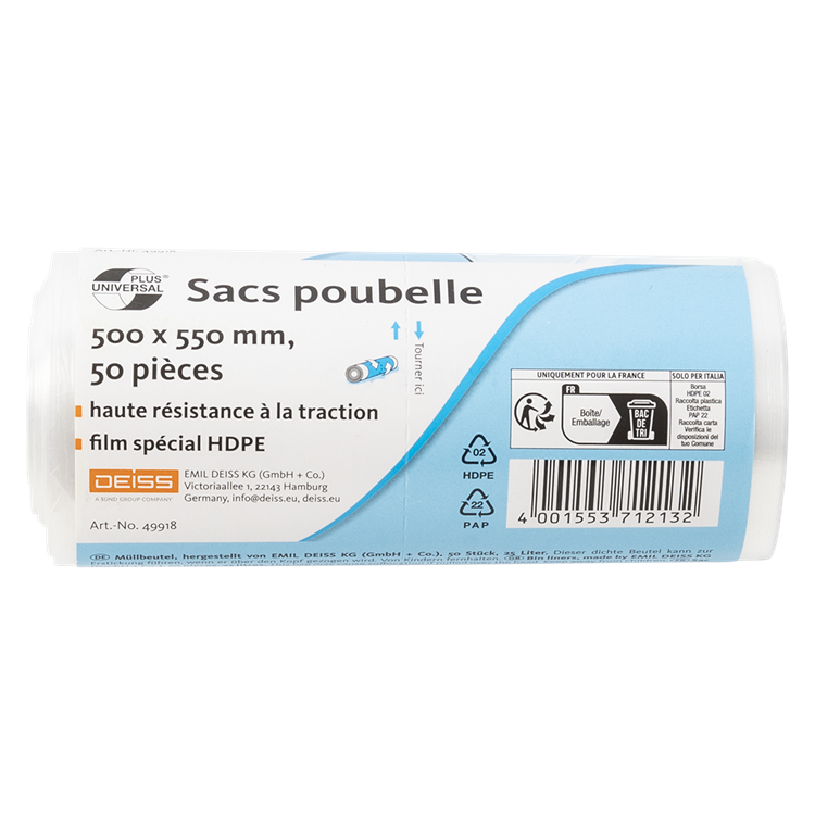 1063322 - vuilzakken transpar. 25l 50st | 10 stuks