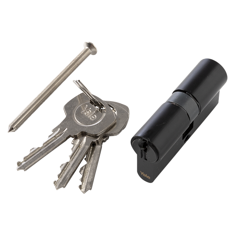 Yale 1070952 - profielcilinder 500 zwartmat 60mm (30 30) | 2 stuks
