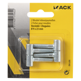 Mack 1071182 - 2 meubel inboorpaumellen verzinkt ø 9 x 23 mm | 5 stuks