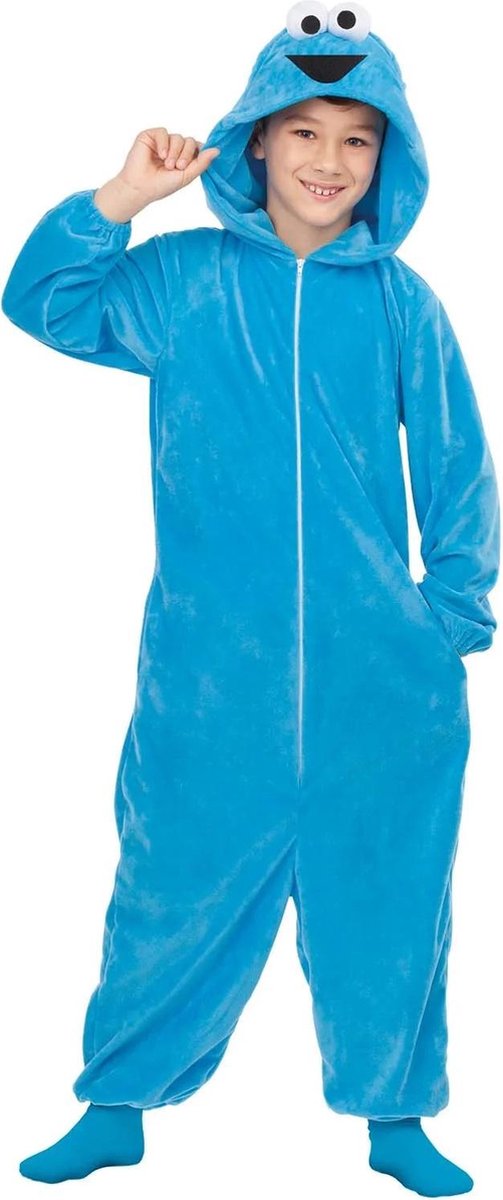 Mom Funcompany Onesie Krümelmonster-Kostüm, Kinderlizenz – 5–6 Jahre