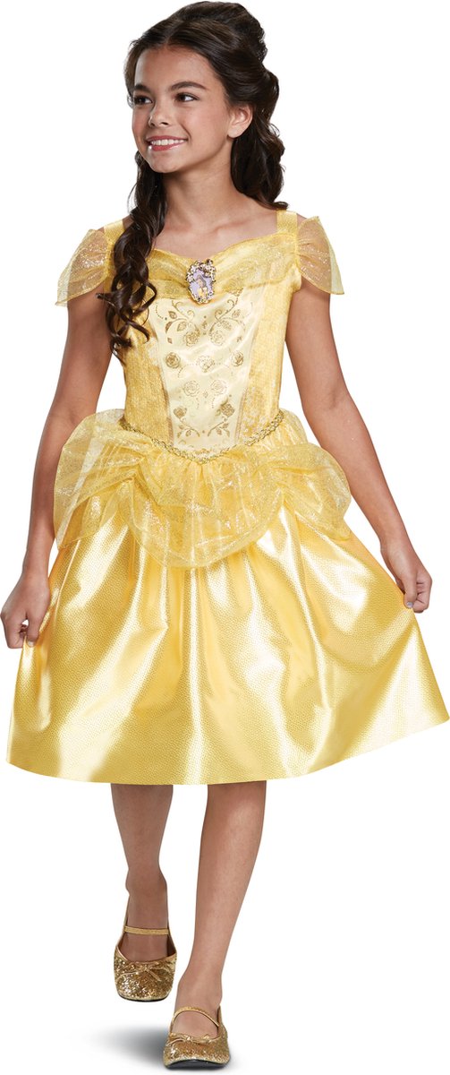 Verkleidung Disney Prinzessin – Die Schöne, das Biest, Belle Classic, Größe S (5 – 6 Jahre), Mädchen