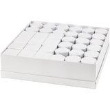 Creativ Firmenboxen, H: 7+9 cm, Maße 4,5+6 cm, weiß, 36er Set 1 Box