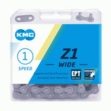 Kmc z 1 ept 128 - 1 2x1 8 - 8,6 mm - 128 Links - Dunkel Silber