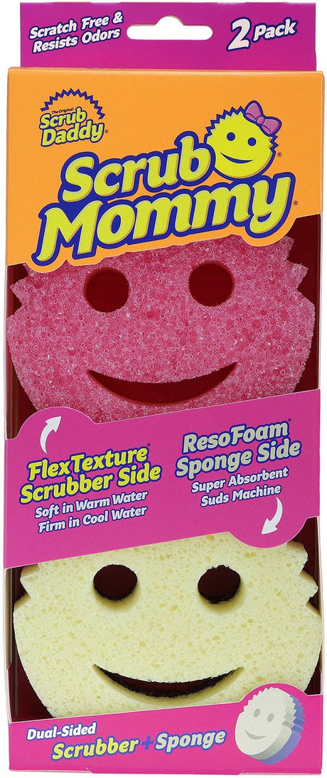 Scrub Daddy Scrub Mommy Reinigungsschwamm – Rosa – 2 Stück