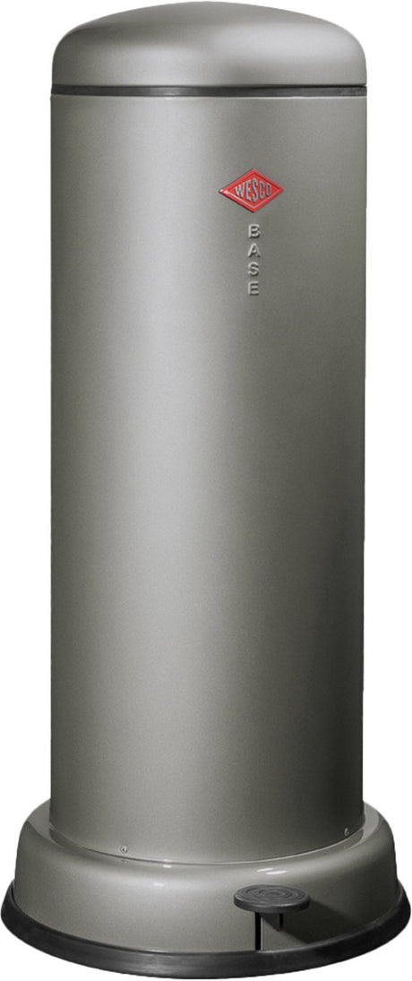 Wesco großer Baseboy-Abfallbehälter mit Soft-Close | 30 Liter | Metall - Graphit | Treteimer