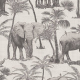 Hollandske Wallcoverings Dutch Wallcoverings Tapet Elephant Elephant Grove Charcoal Farvet